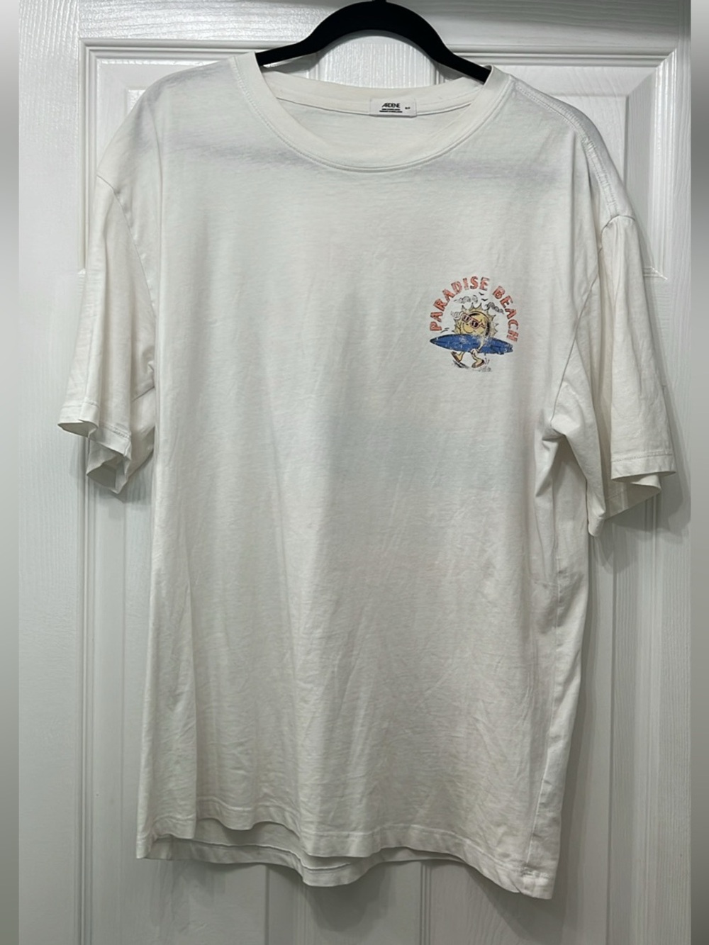 Ardene White Paradise Beach Graphic Tee with Logo 100% cotton